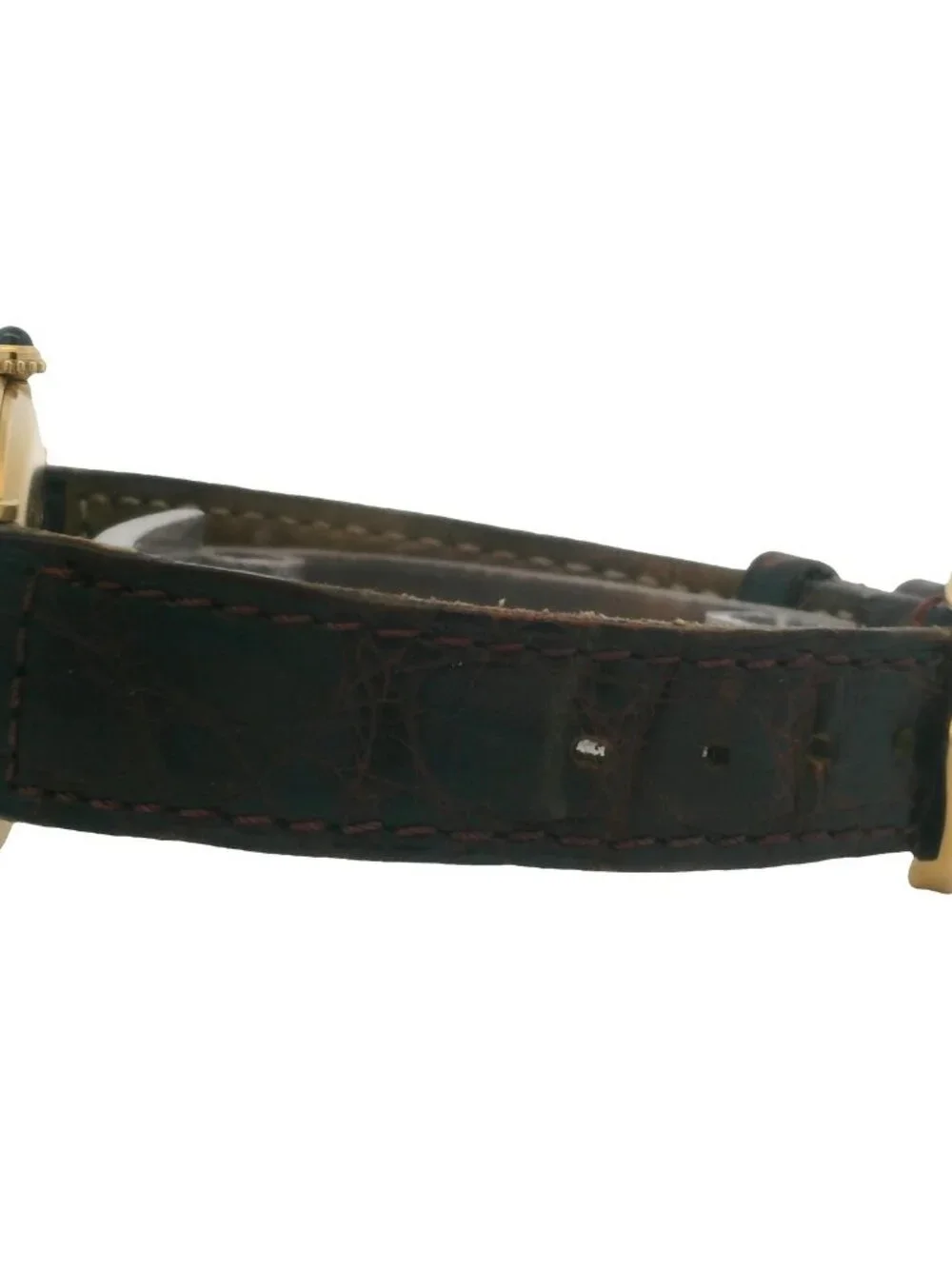 Vintage Cartier Must Vendome 2491 30mm Trinity Dial 925 Vermeil OG Leather Watch
